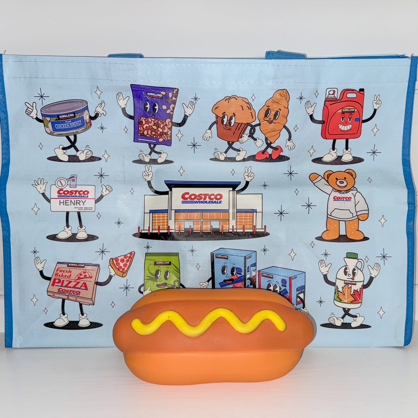 Squishy Hot Dog with Reusable Tote Bag