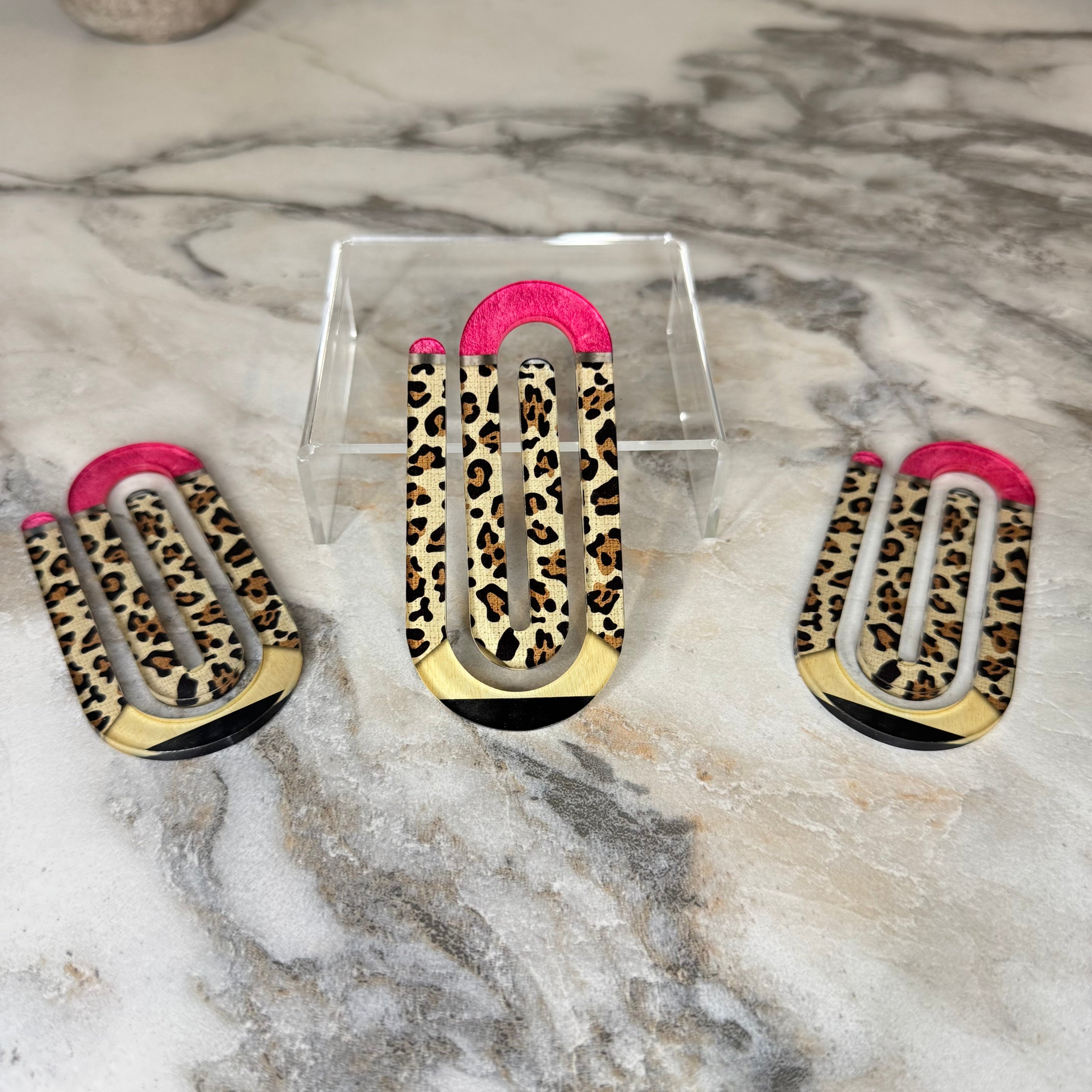 Jumbo Paperclip - Pencil Animal Print
