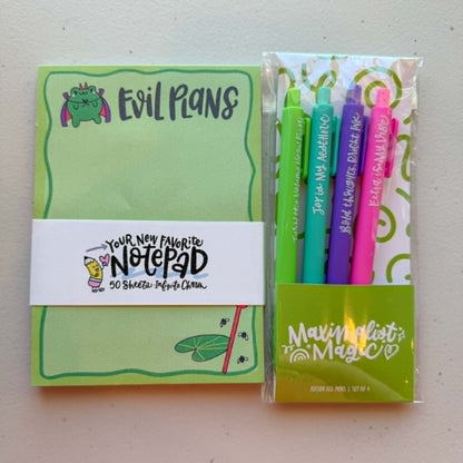 Sassy Notepad with Pens