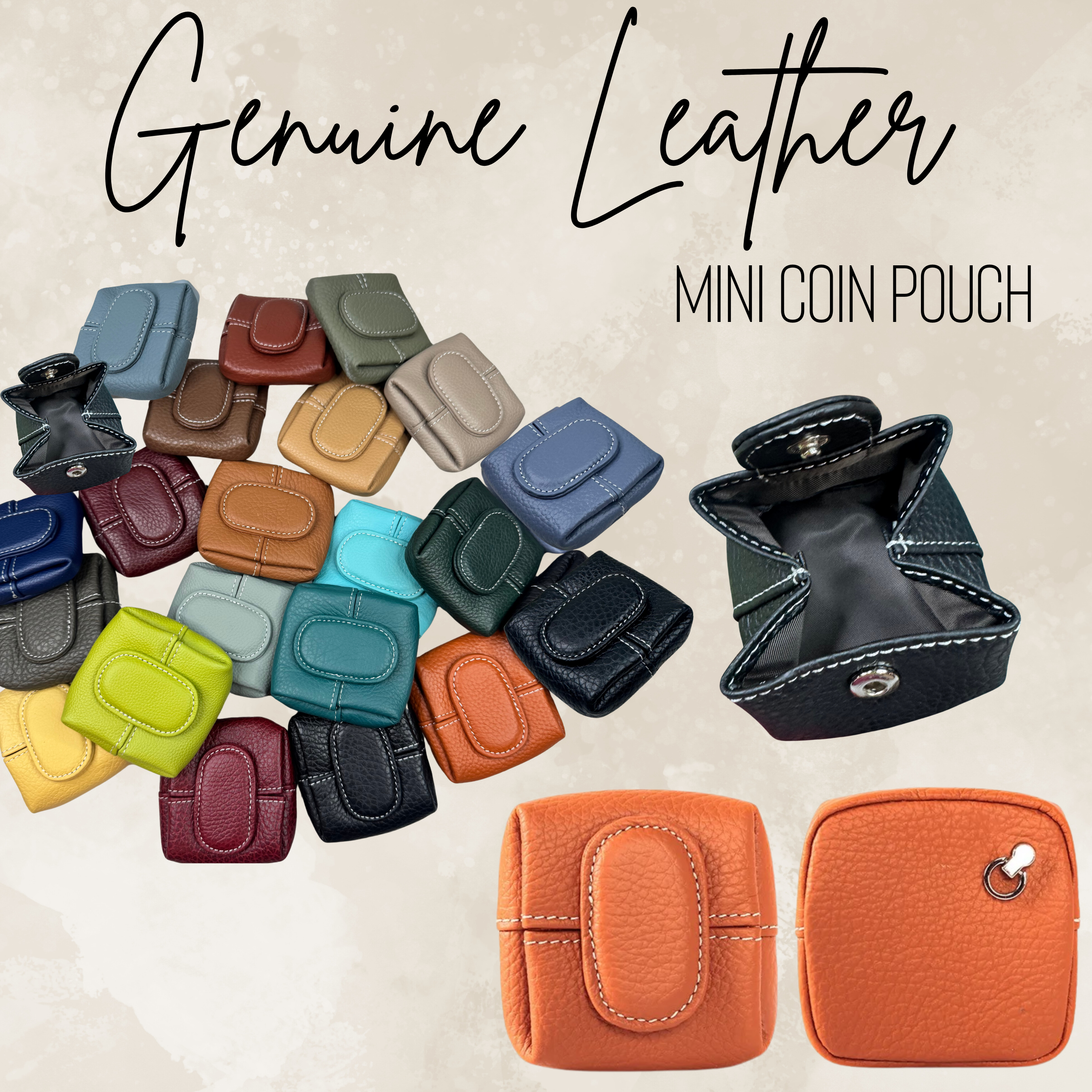Coin Pouch Wallet - Genuine Leather