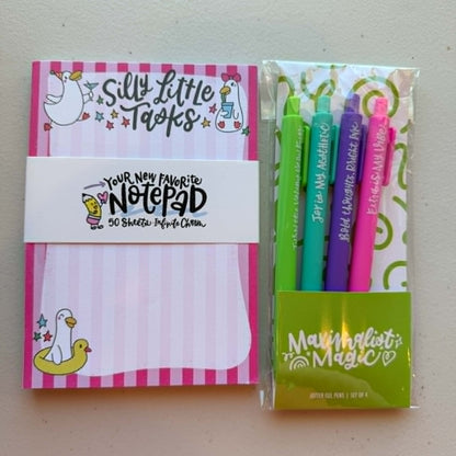 Sassy Notepad with Pens
