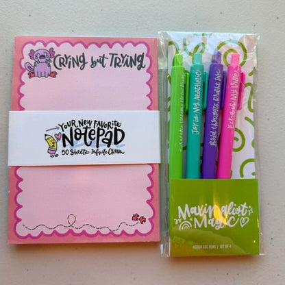 Sassy Notepad with Pens